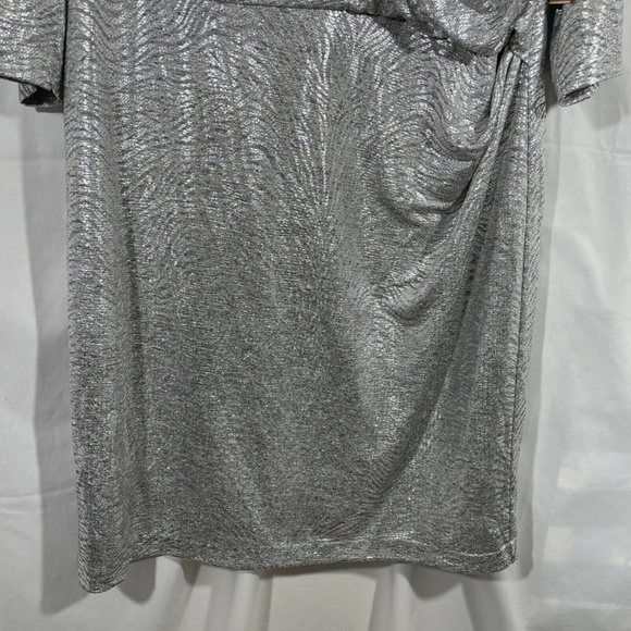 NWT Vince Camuto [ Plus‎ Size 16W ] Zebra Print Bodycon Dress in Silver - Picture 9 of 12
